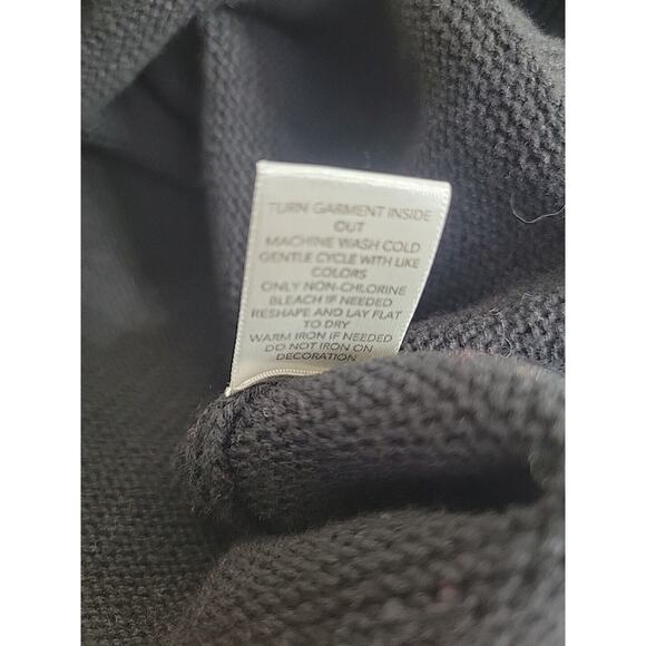 NWT Christopher & Banks Christmas Black Owl Knit Pullover Sweater Size Medium - Picture 15 of 15